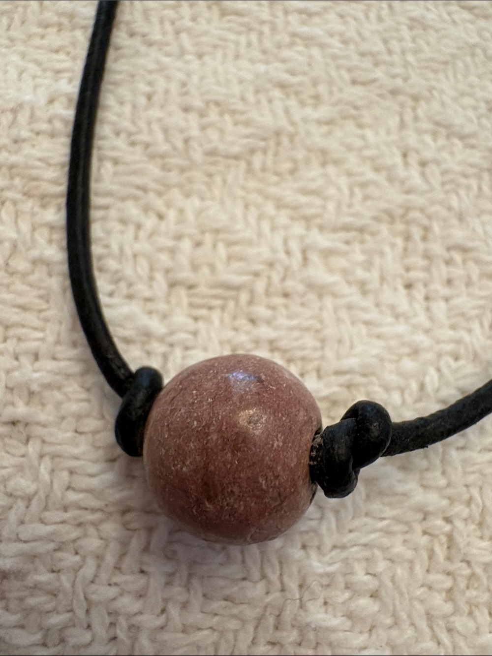 Boho Bundle of 3 Black Cord and Gunmetal Tree of Life Necklace with Pink Accent - Picture 9 of 10